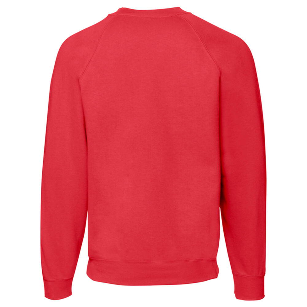 Felpa Raglan Adulto Unisex Fruit Of The Loom Classic Rosso 2/3