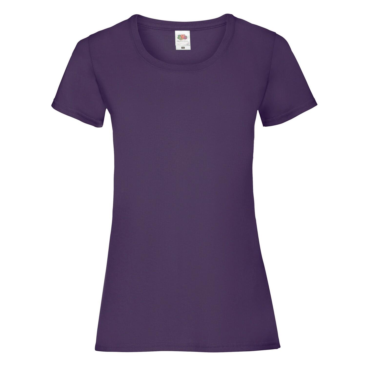 FRUIT OF THE LOOM T-Shirt Valueweight para senhora/senhora Roxo