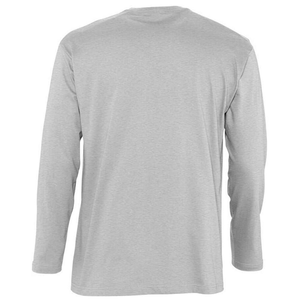 Camiseta Monarch de Mezcla de Manga Larga para Hombre Gris Jaspeado 2/4