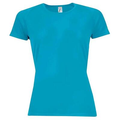 Dames sportief raglan tshirt (koningsblauw)