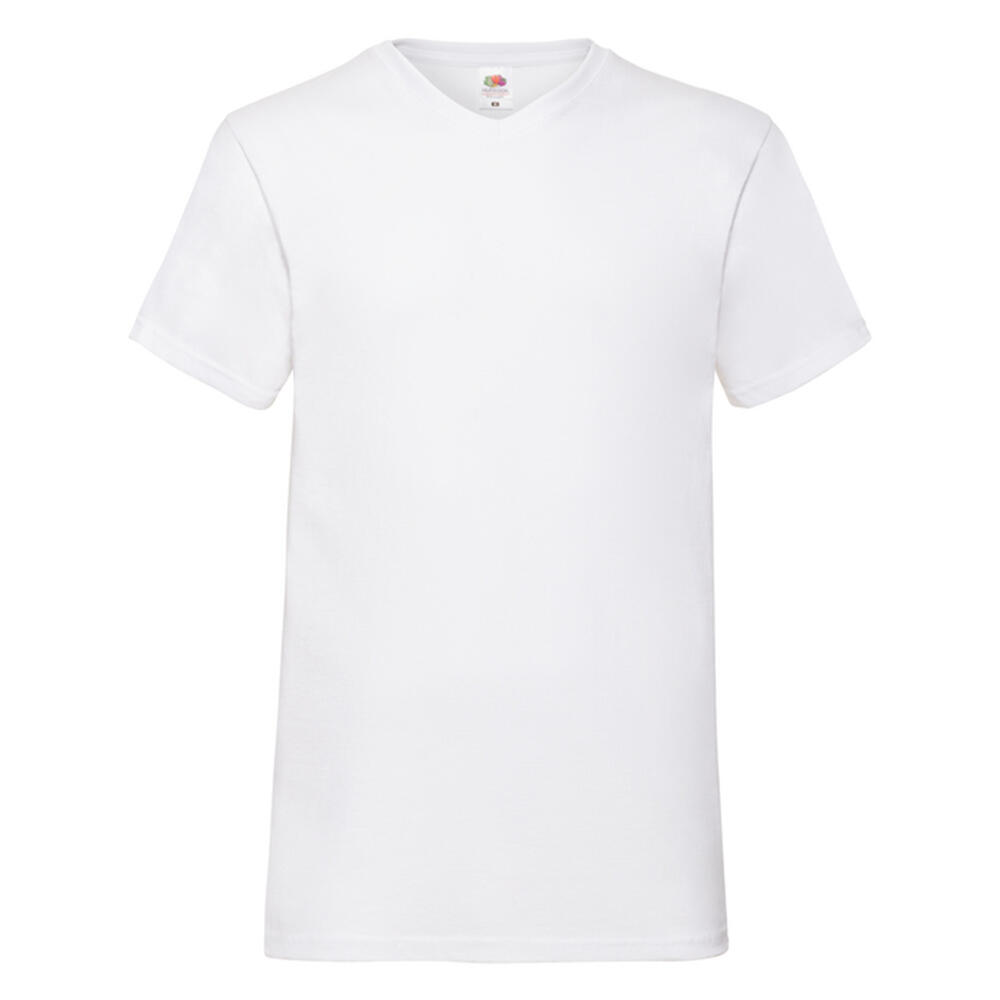Unisex Adult Valueweight Plain V Neck TShirt (White)