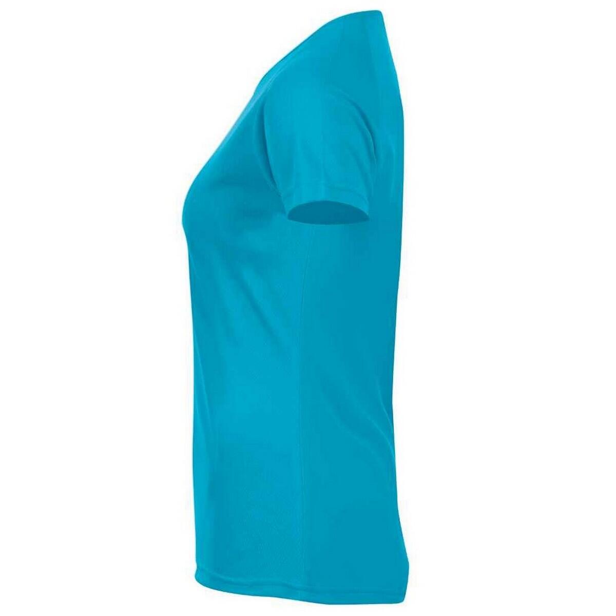 Tshirt SPORTY Femme (Turquoise Pâle) 3/4