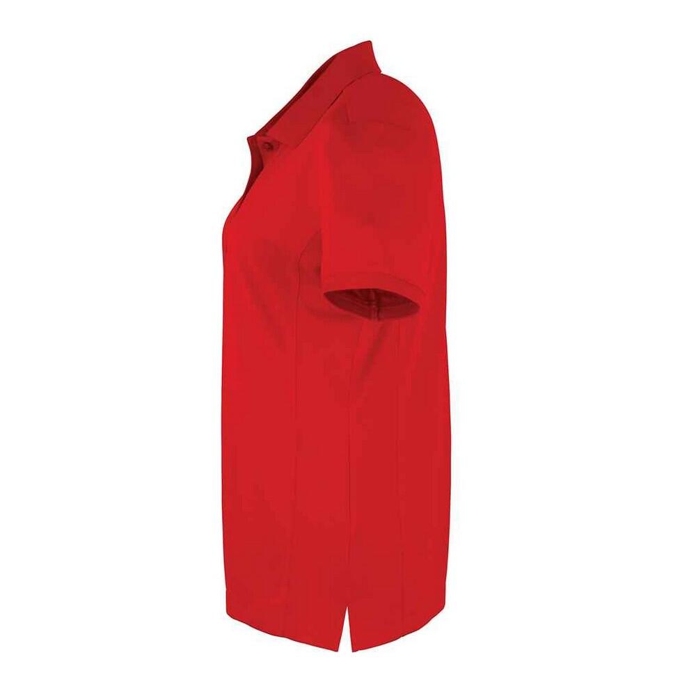 Camisola pólo Coolchecker para senhora/senhora (Vermelho) 3/4