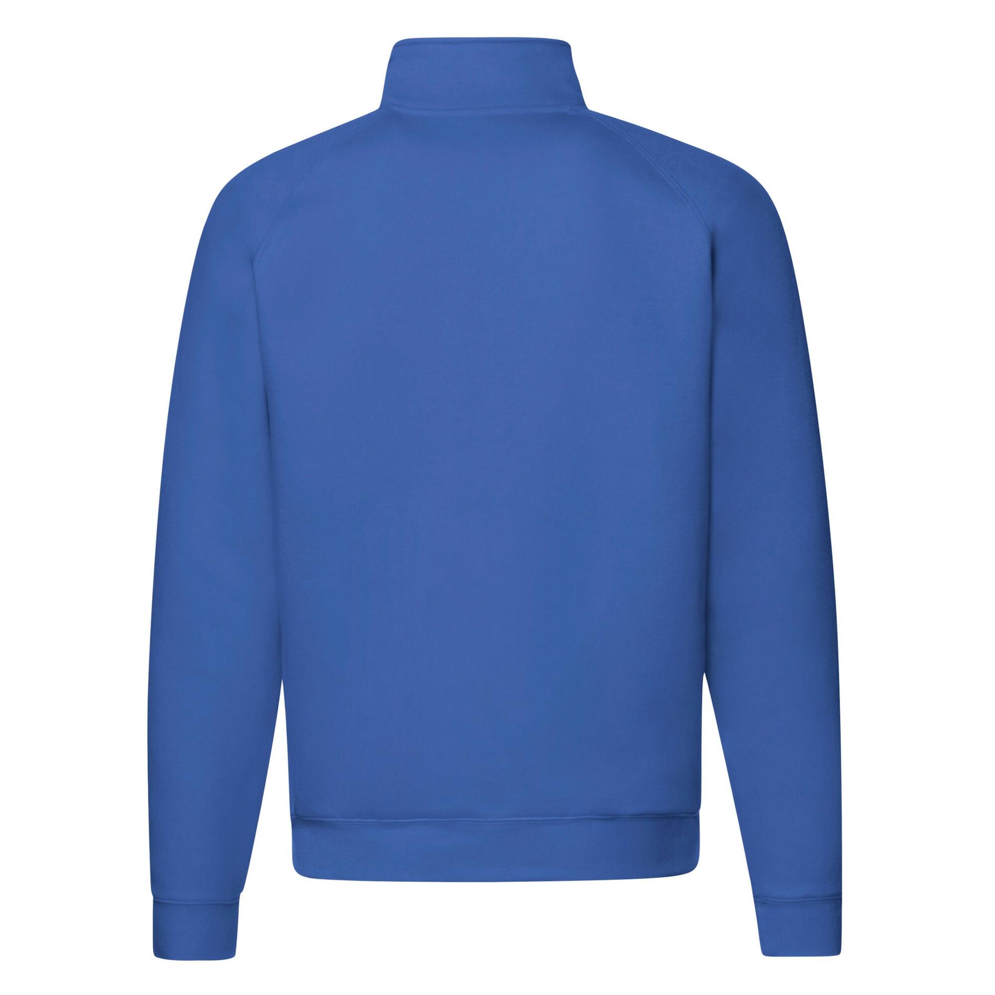 Camisola com um quarto de fecho de correr unissexo para adultos (Azul Real) 2/2