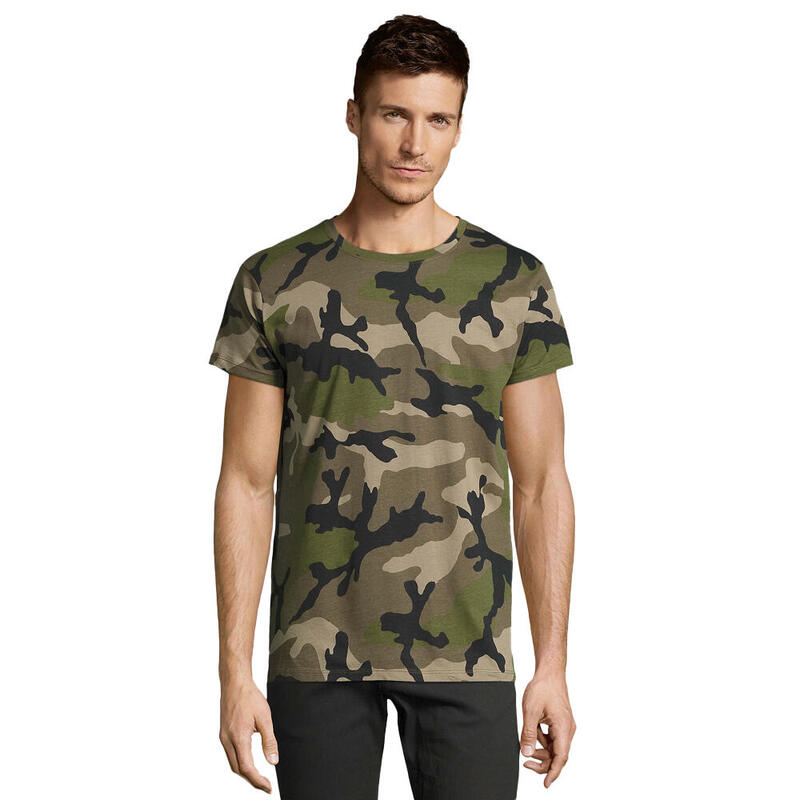Tricou Drumeții În Natură SOLS Camuflaj Bărbați