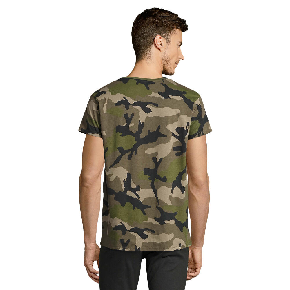 Maglietta Camo Uomo SOLS Verde 2/3