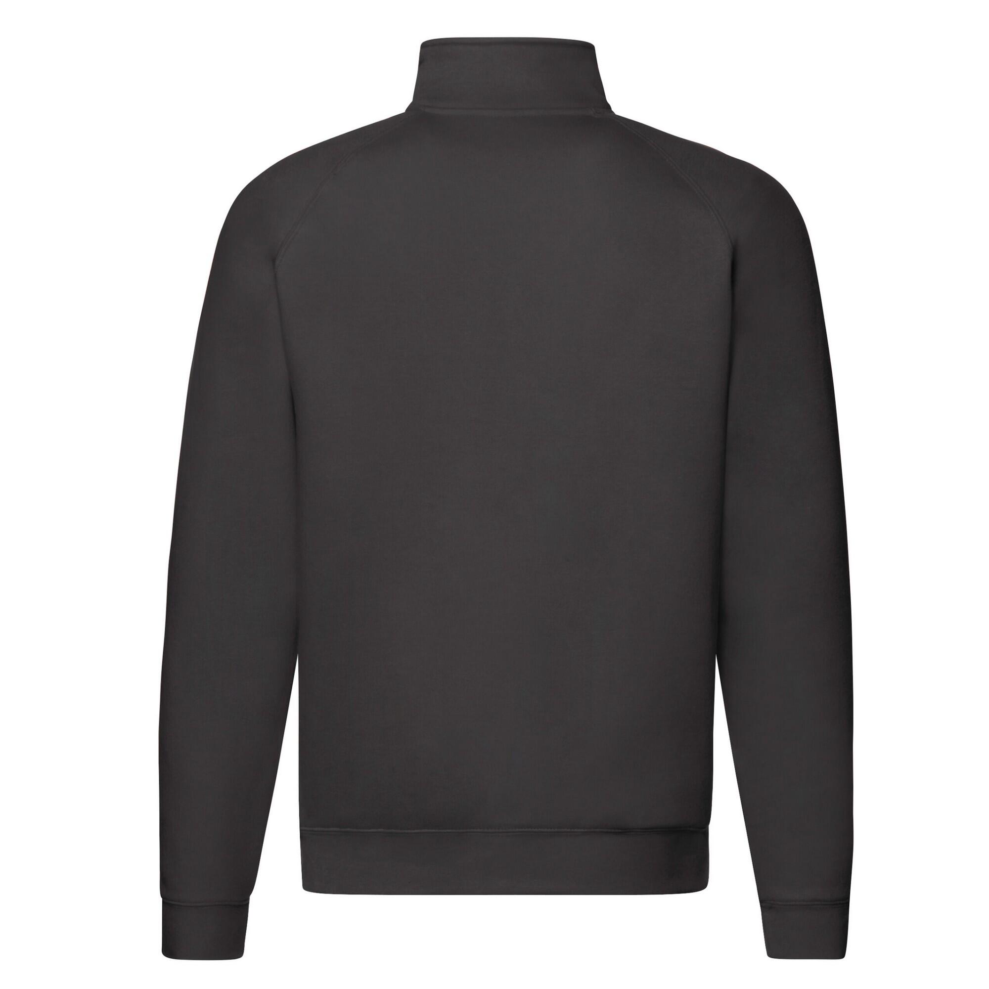 Felpa Cerniera Ad Un Quarto Raglan Adulto Unisex Fruit Of The Loom Premium Nero 2/2