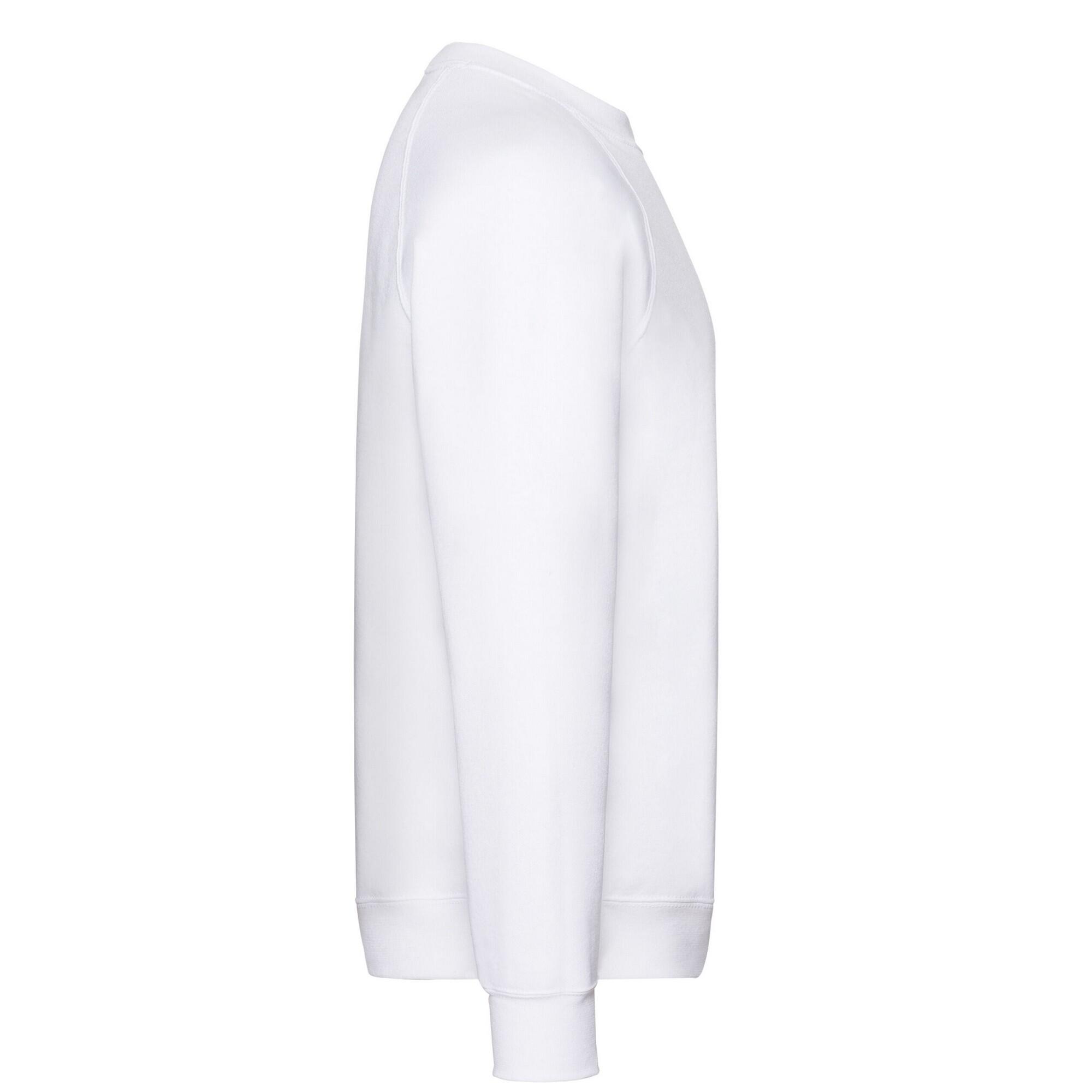 Felpa Semplice Raglan Adulto Unisex Fruit Of The Loom Classic Bianco 3/3