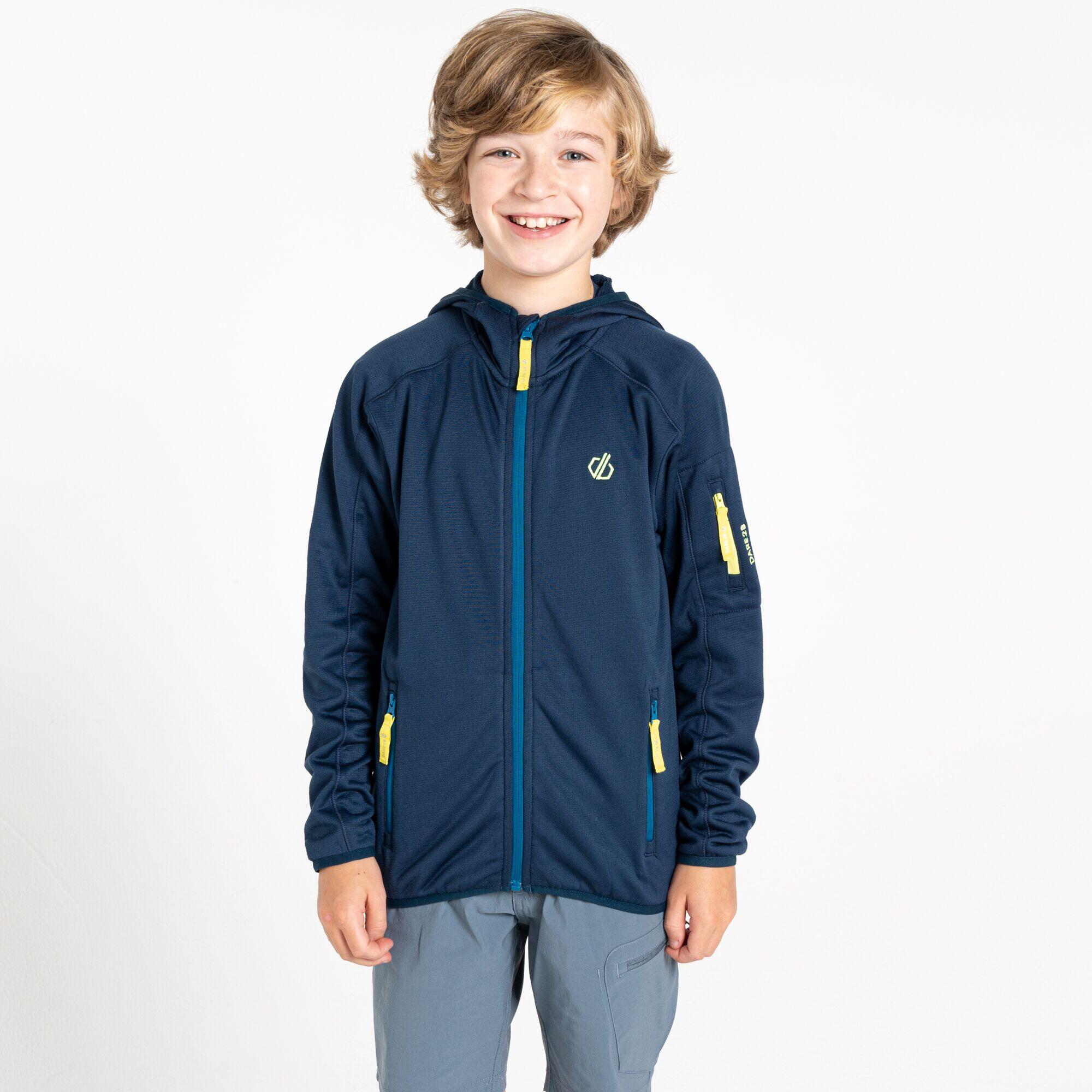Gilet zippé à capuche poches garçon taille 12 ans bleu et gris polaire in extenso newyork - Vêtements