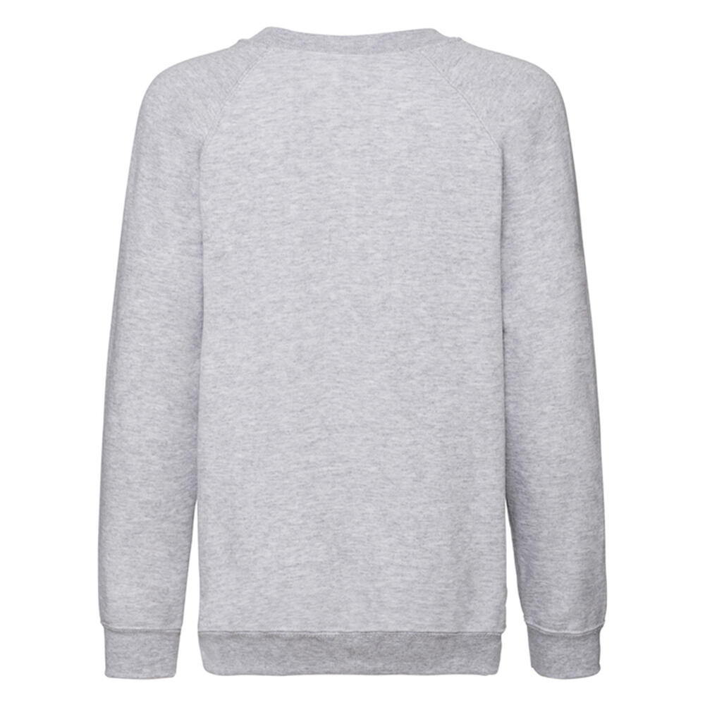 Camisola clássica de penas com raglan para crianças/jovens (Cinzento Mesclado) 2/3