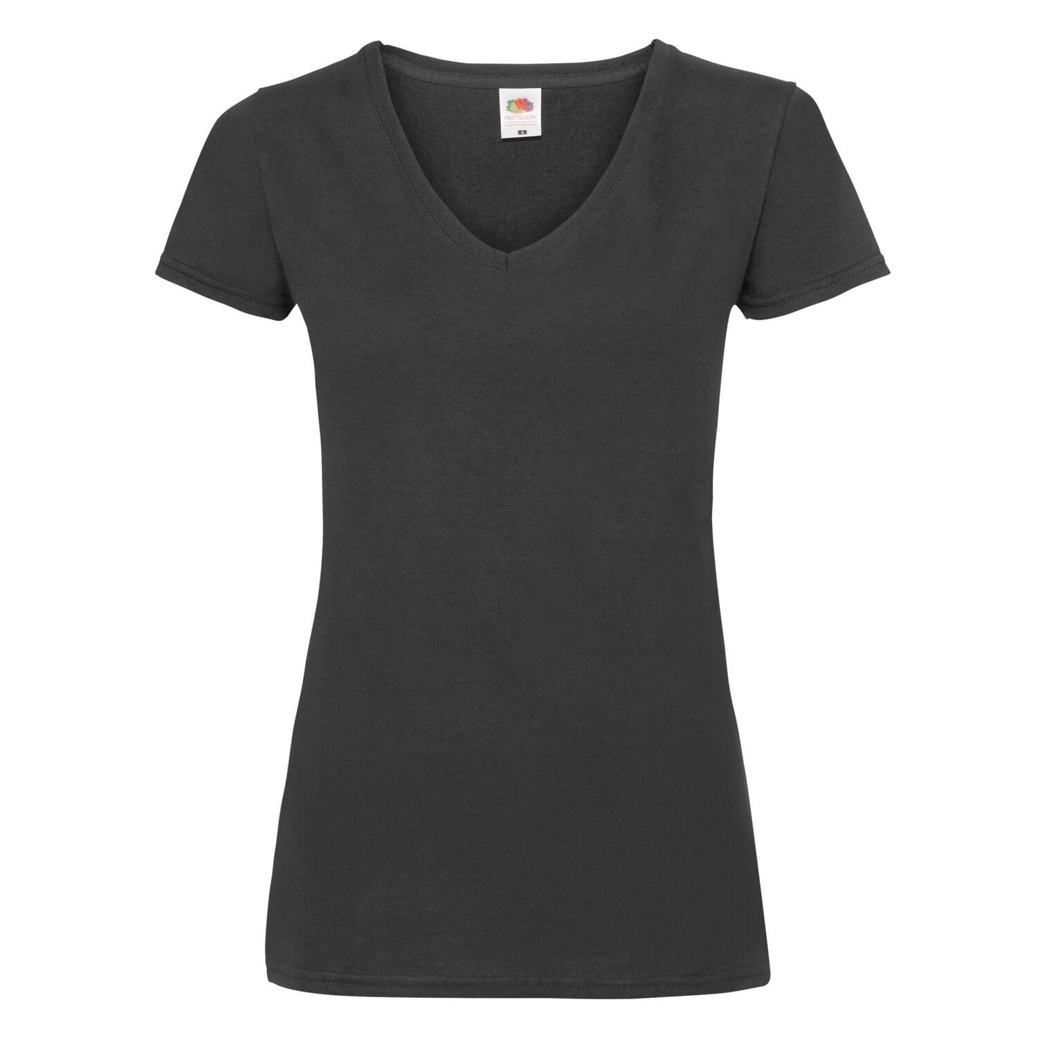 Tricou Drumeții În Natură Fruit Of The Loom Valueweight V Neck Femei