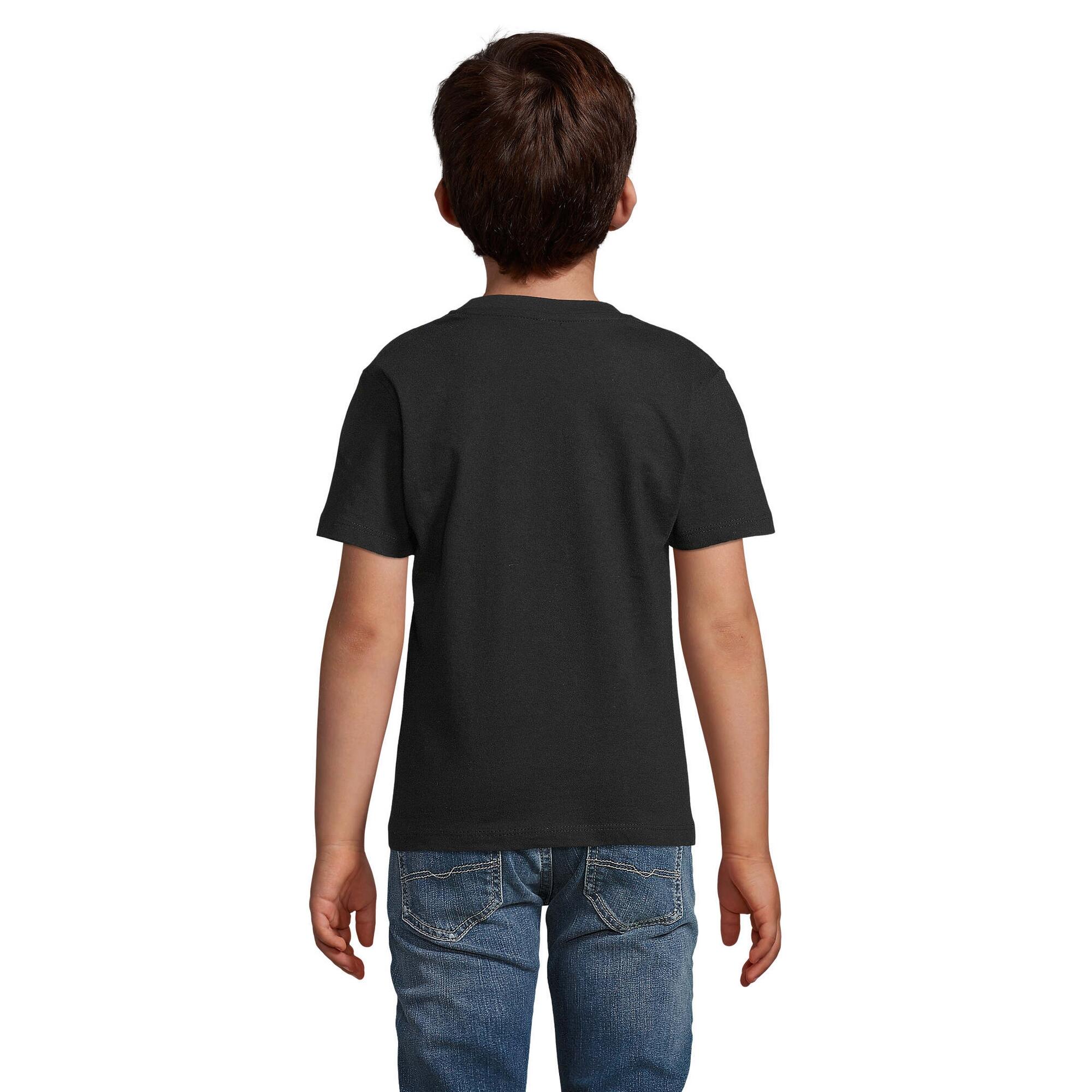Maglietta Bambini SOLS Imperial Nero Intenso 2/3