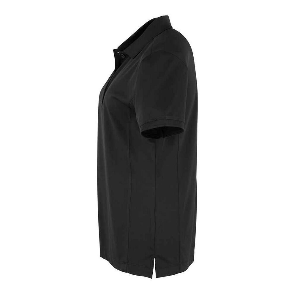 Camisola pólo Coolchecker para senhora/senhora (Preto) 3/4