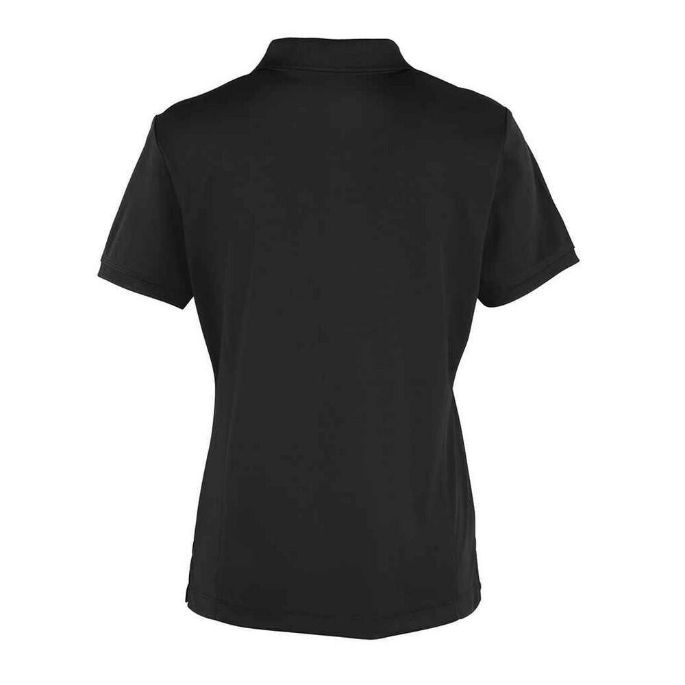 Camisola pólo Coolchecker para senhora/senhora (Preto) 2/4