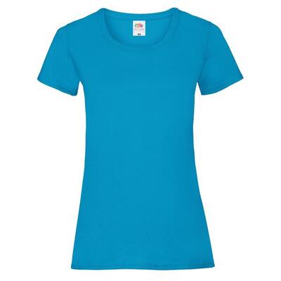 Dames valueweight tshirt (azuurblauw)