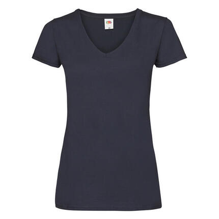 Dames Valueweight V Hals Tshirt (Deep Navy)