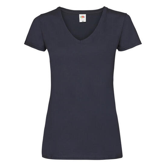 Dames Valueweight V Hals Tshirt (Deep Navy)