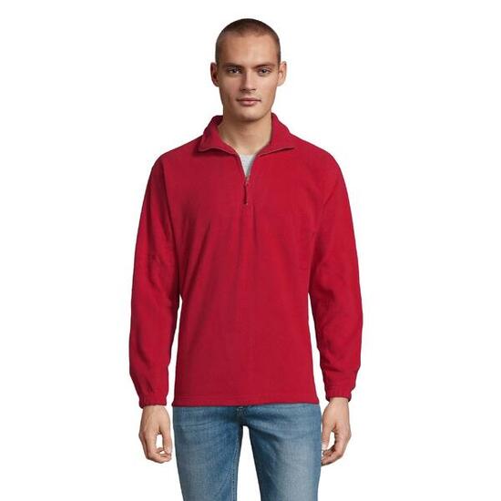 Felpa In Pile Mezza Cerniera Adulto Unisex SOLS Ness Rosso