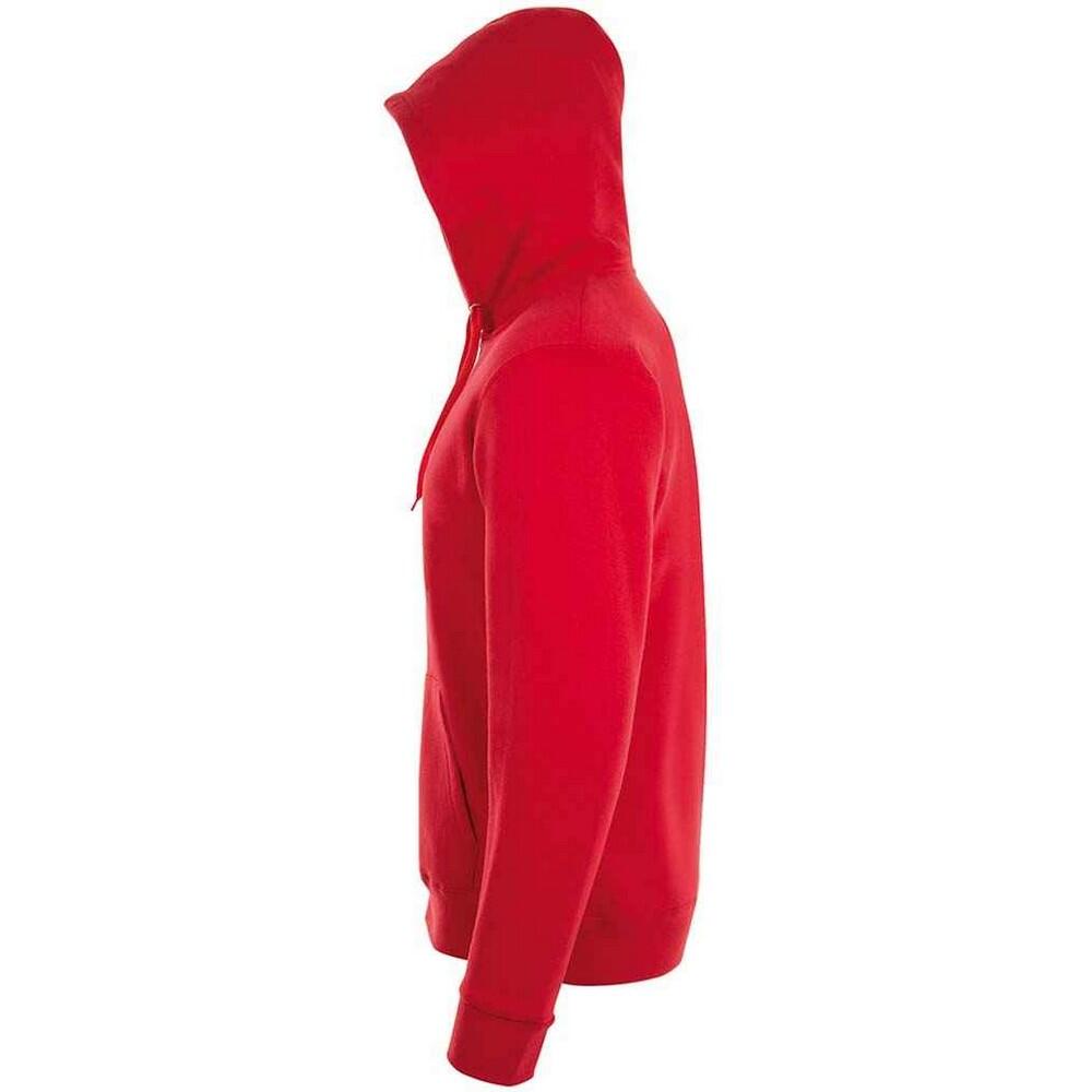 Felpa Con Cappuccio Adulto Unisex SOLS Stone Rosso 3/4