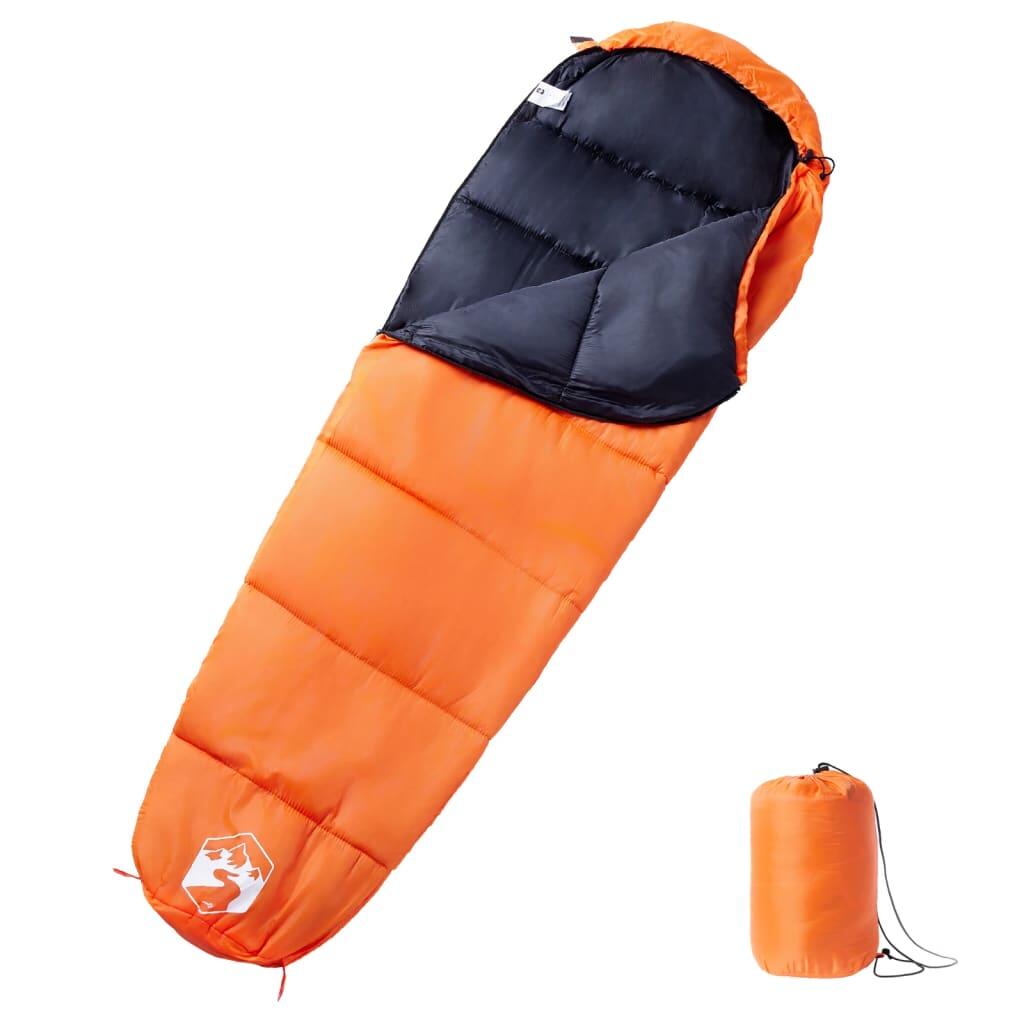 Vidaxl - Vidaxl Sac De Couchage Mummy Pour Adultes - Camping 3 Saisons - Sac De Couchage - Incolore|orange - Decathlon