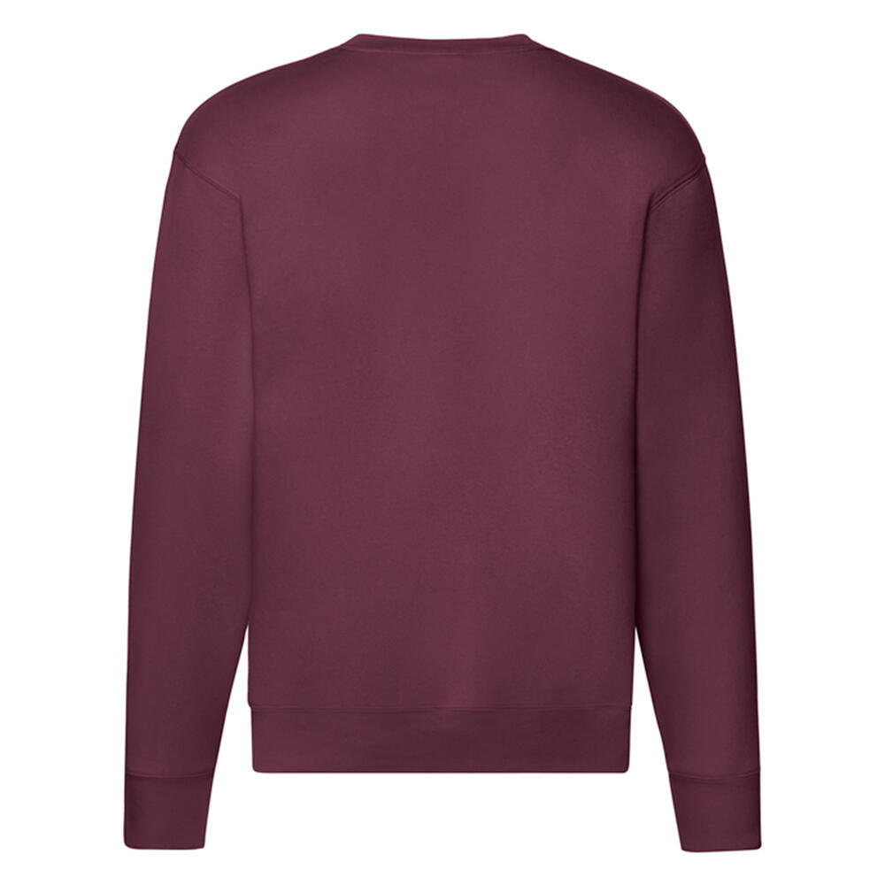 Felpa A Giro Uomo Fruit Of The Loom Premium Borgogna 2/3