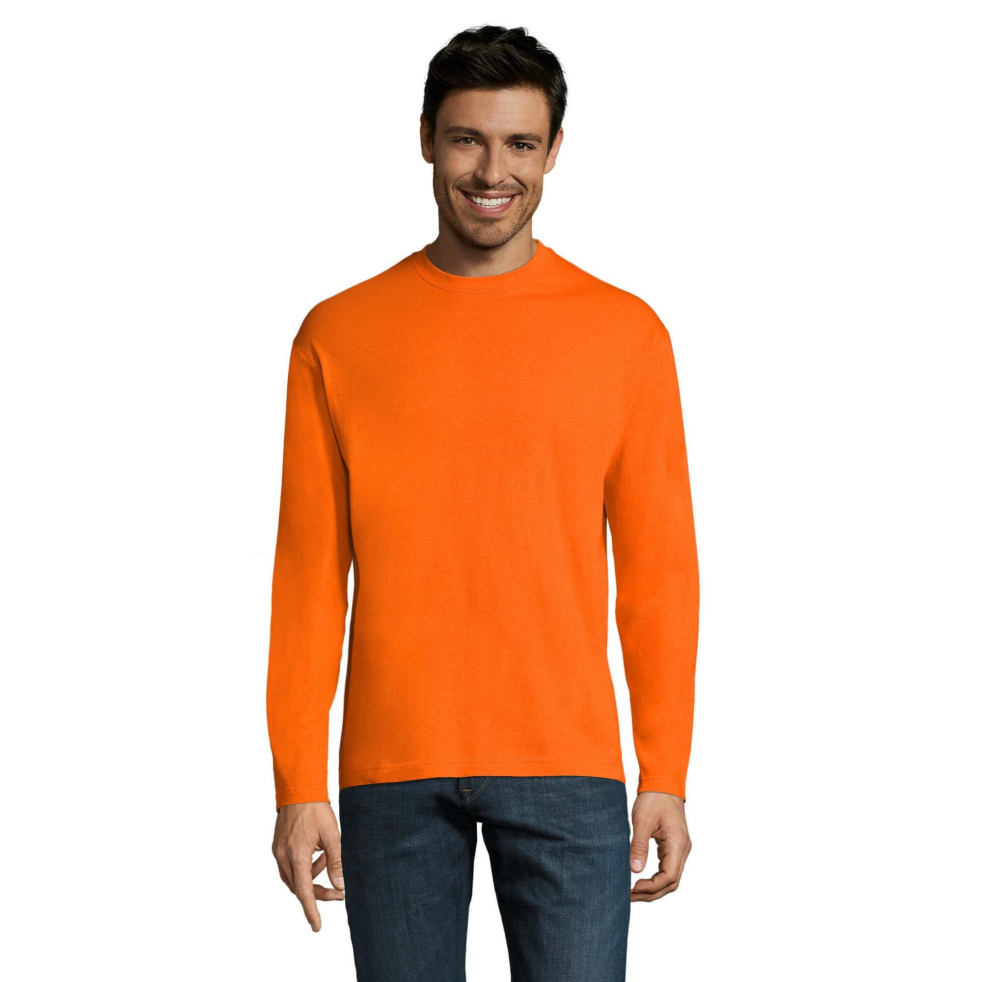 T-shirt de manga comprida monarch para homem laranja