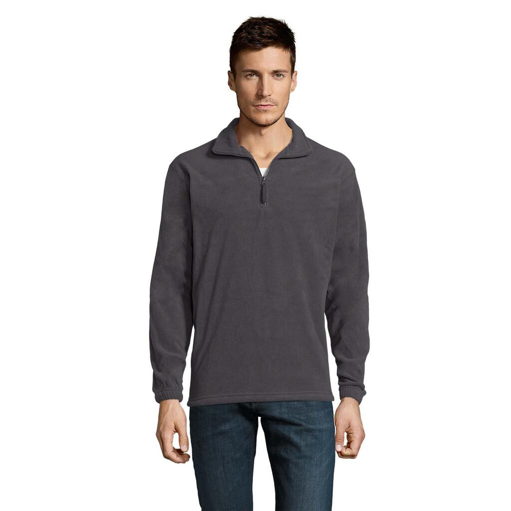 Unisex Adult Ness Half Zip Fleece Top (Charcoal Grey)