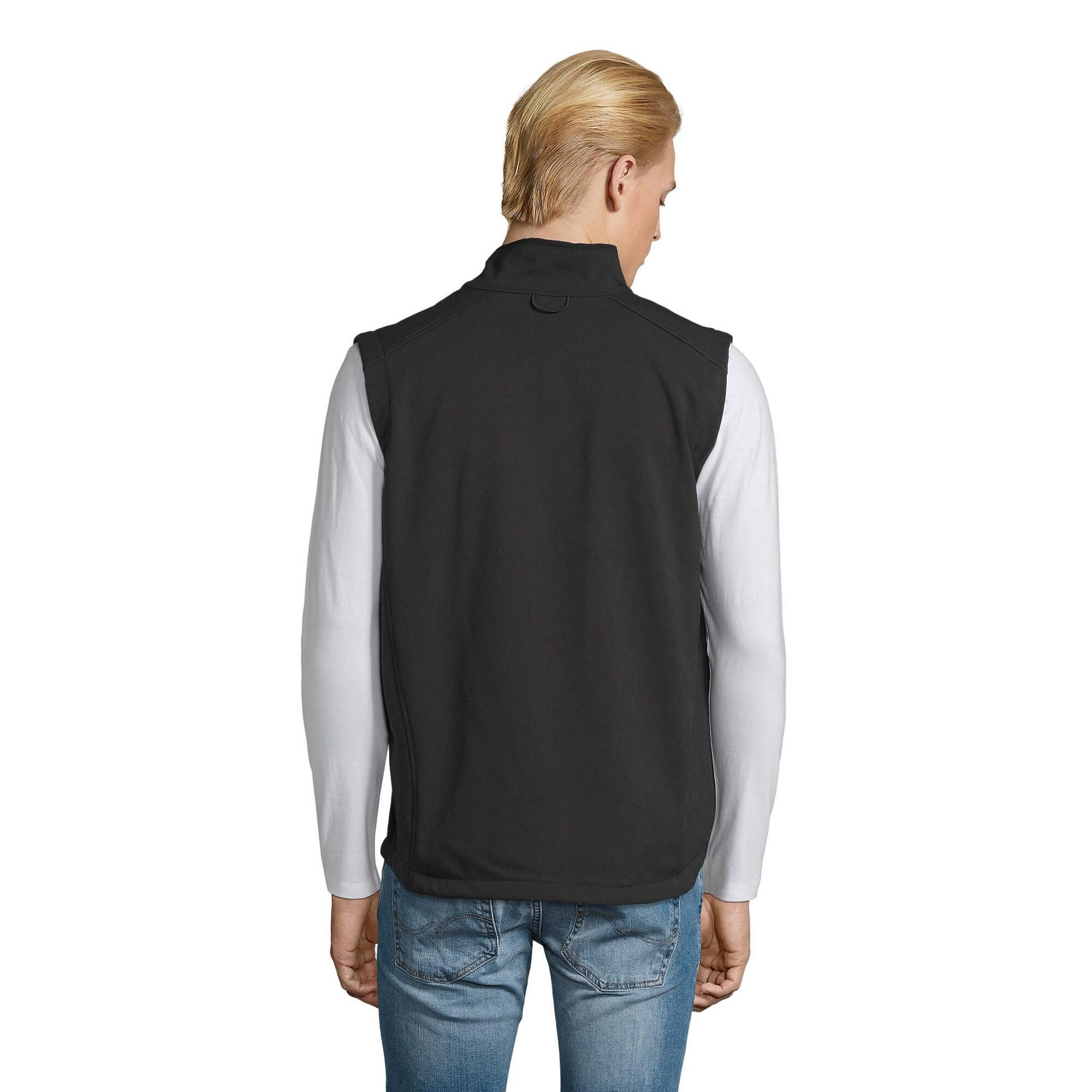 Heren Rallye Softshell Mouwloos Gilet (Zwart) 2/3