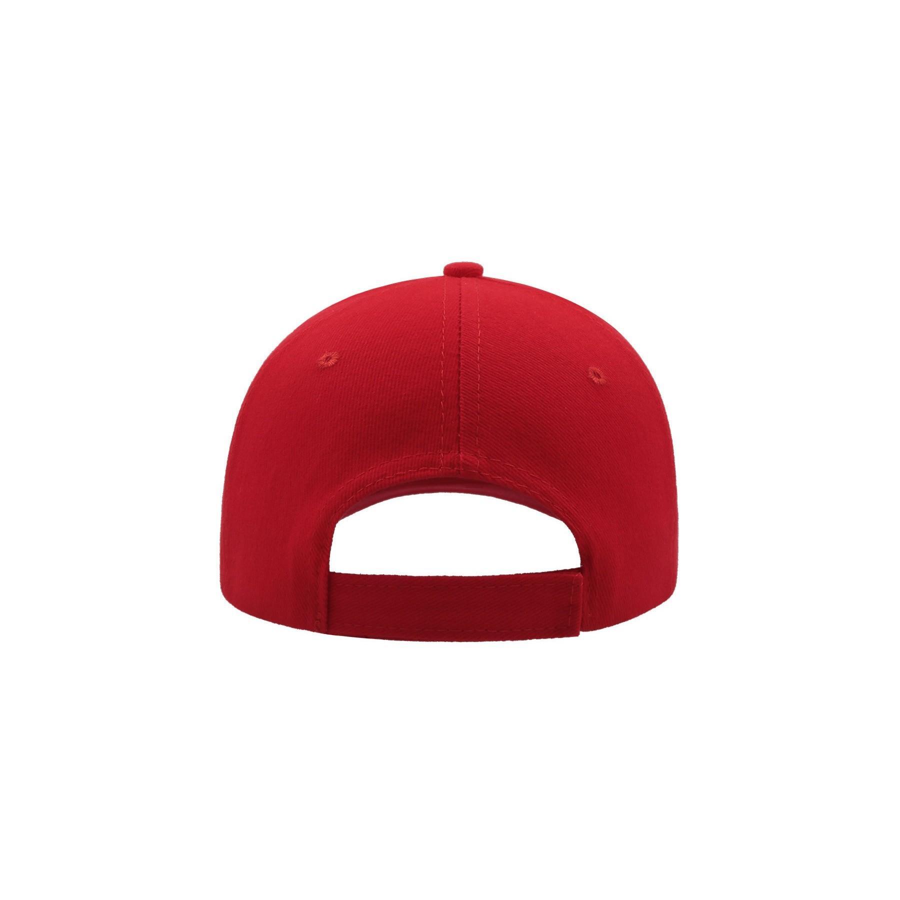 Gorra de 6 paneles de algodón cepillado modelo Liberty Rojo 2/4