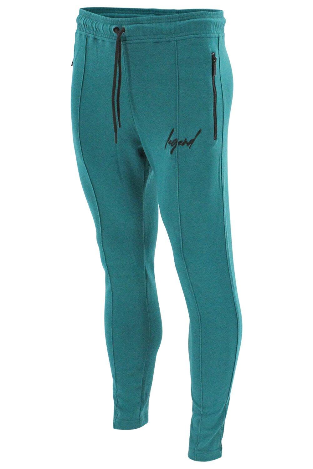 Trouser LA Luxe Lounge Petrol heren/dames katoen 4/5