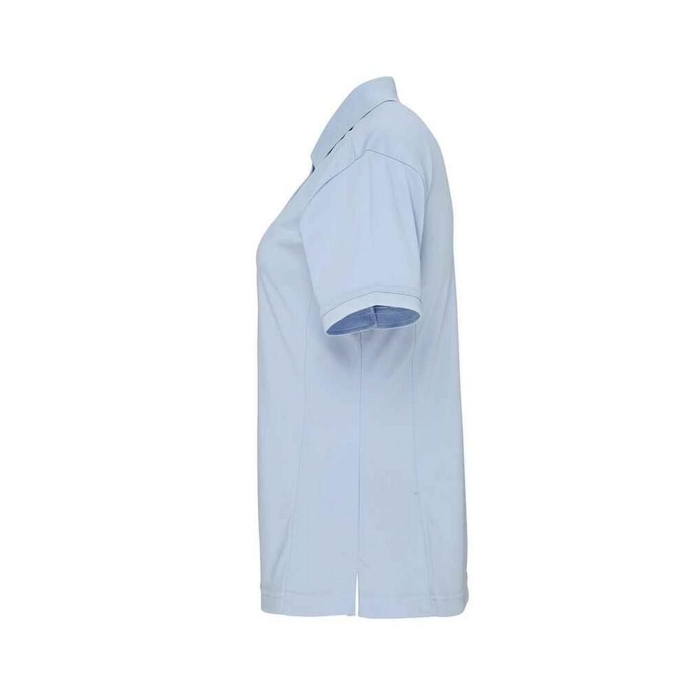 Camisola pólo Coolchecker para senhora/senhora (Azul Claro) 3/4