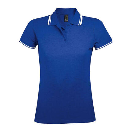 Polo PASADENA Femme (Blanc / Bleu Marine)