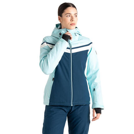 Flurry" Skijacke für Damen Wasser Blau/Dunkel-Jeansblau