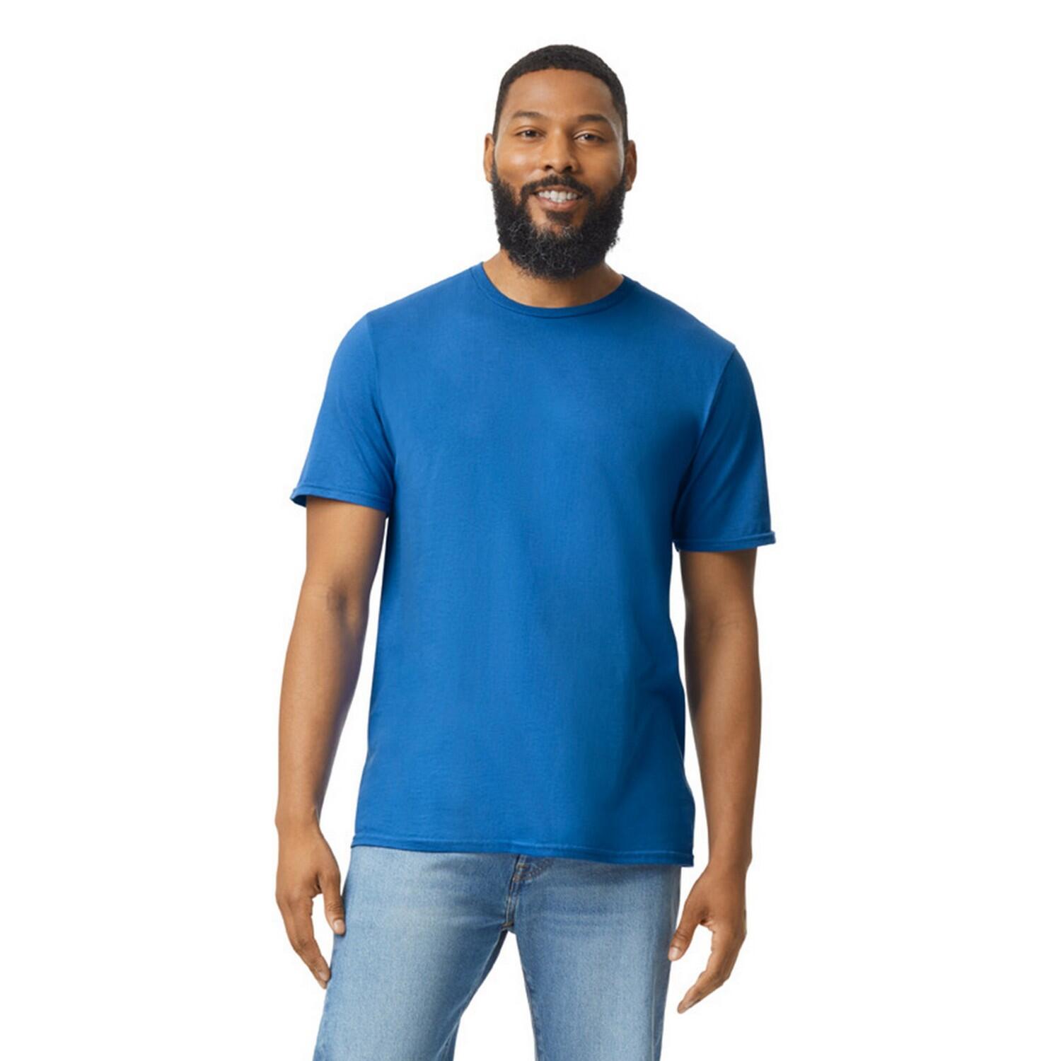 Maglietta Semplice Adulto Unisex Gildan Softstyle Blu Reale 3/3