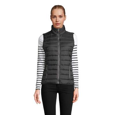Dames wave lichtgewicht bodywarmer (zwart)