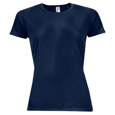 Dames sportief raglan tshirt (koningsblauw)