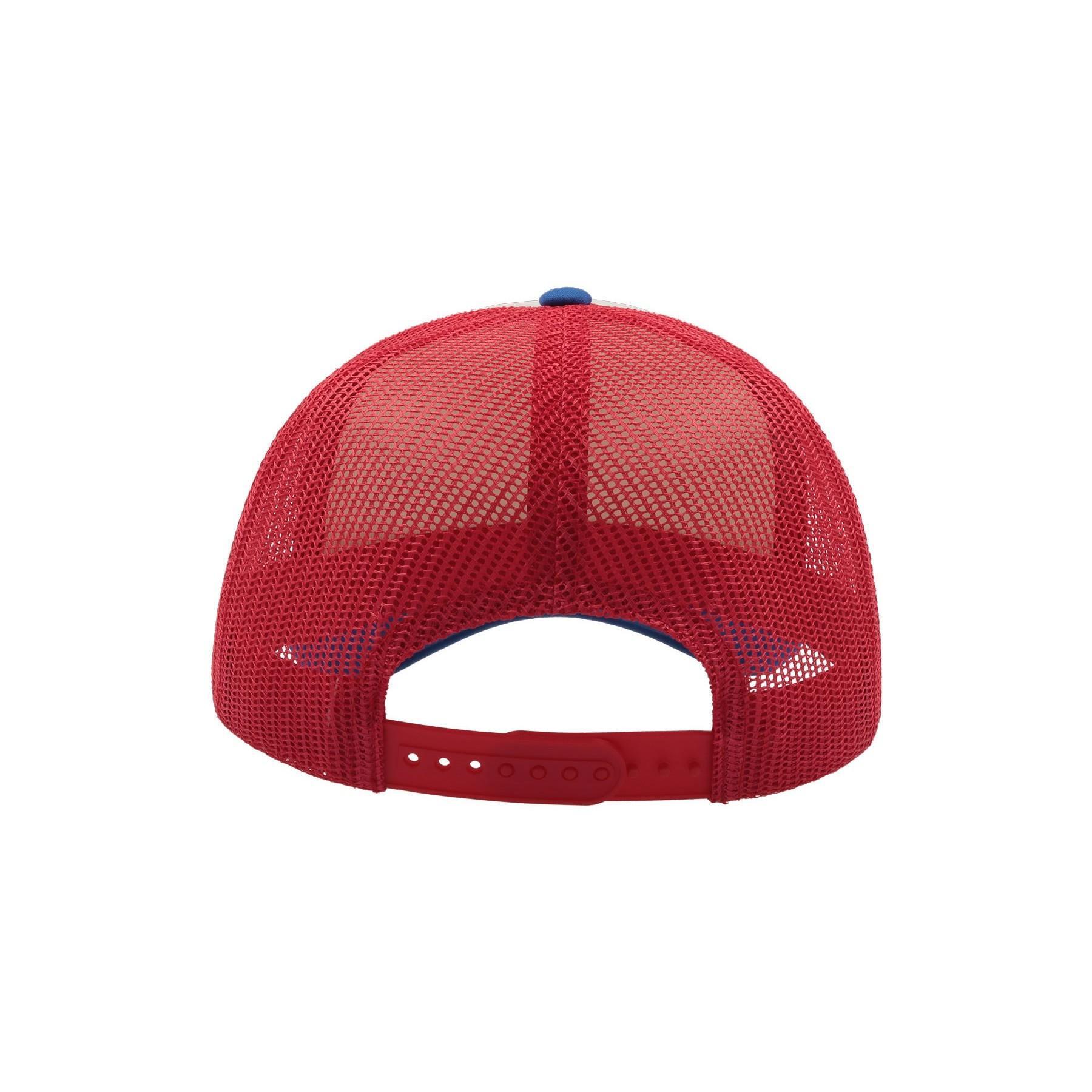 Casquette Style Trucker RAPPER Mixte (Bleu / Blanc / Rouge) 2/4