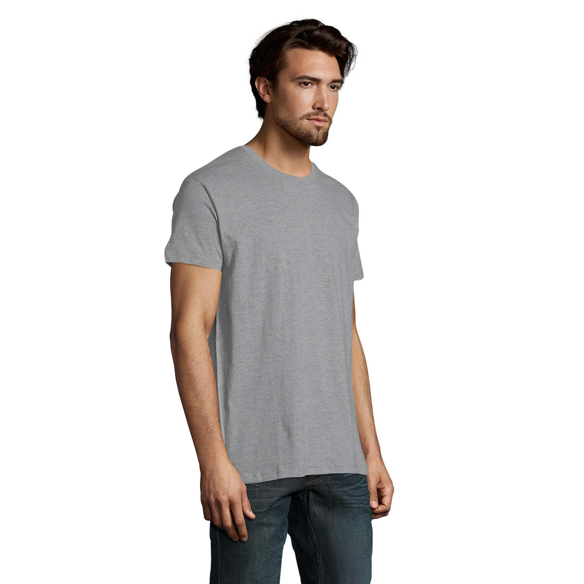 Maglietta Adulto Unisex SOLS Imperial Grigio Melange 3/4