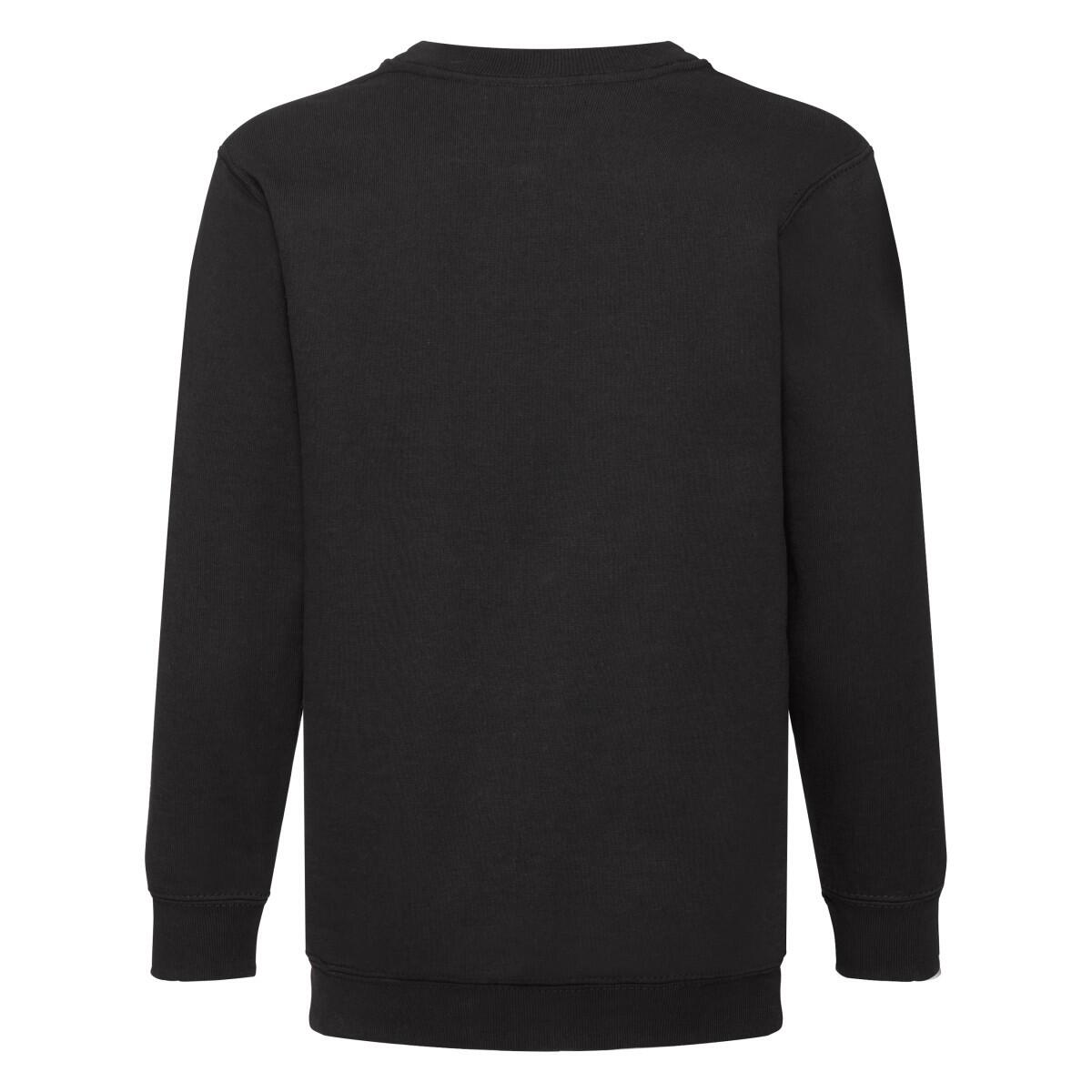 Felpa A Giro Bambini Fruit Of The Loom Classic Nero 2/3