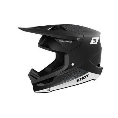 Casco Integrale MTB/BMX Shot Furious Draw Nero Bianco Adulto