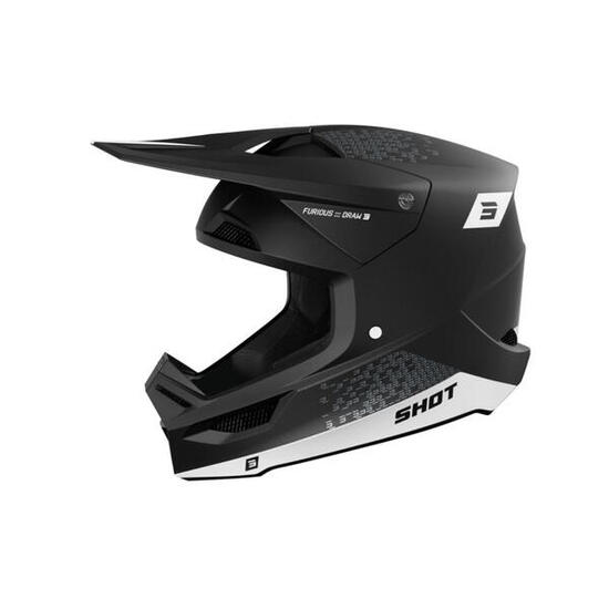 Casco Integrale MTB/BMX Shot Furious Draw Nero Bianco Adulto