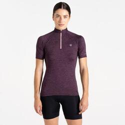 T-shirt Manches Courtes Randonnée - Pedal Through It violet femme