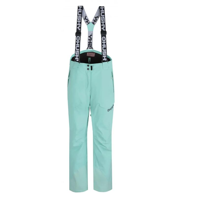 Pantalone da sci da donna Grati L Stretch 20.000 membrana - Verde Chiaro 3/4
