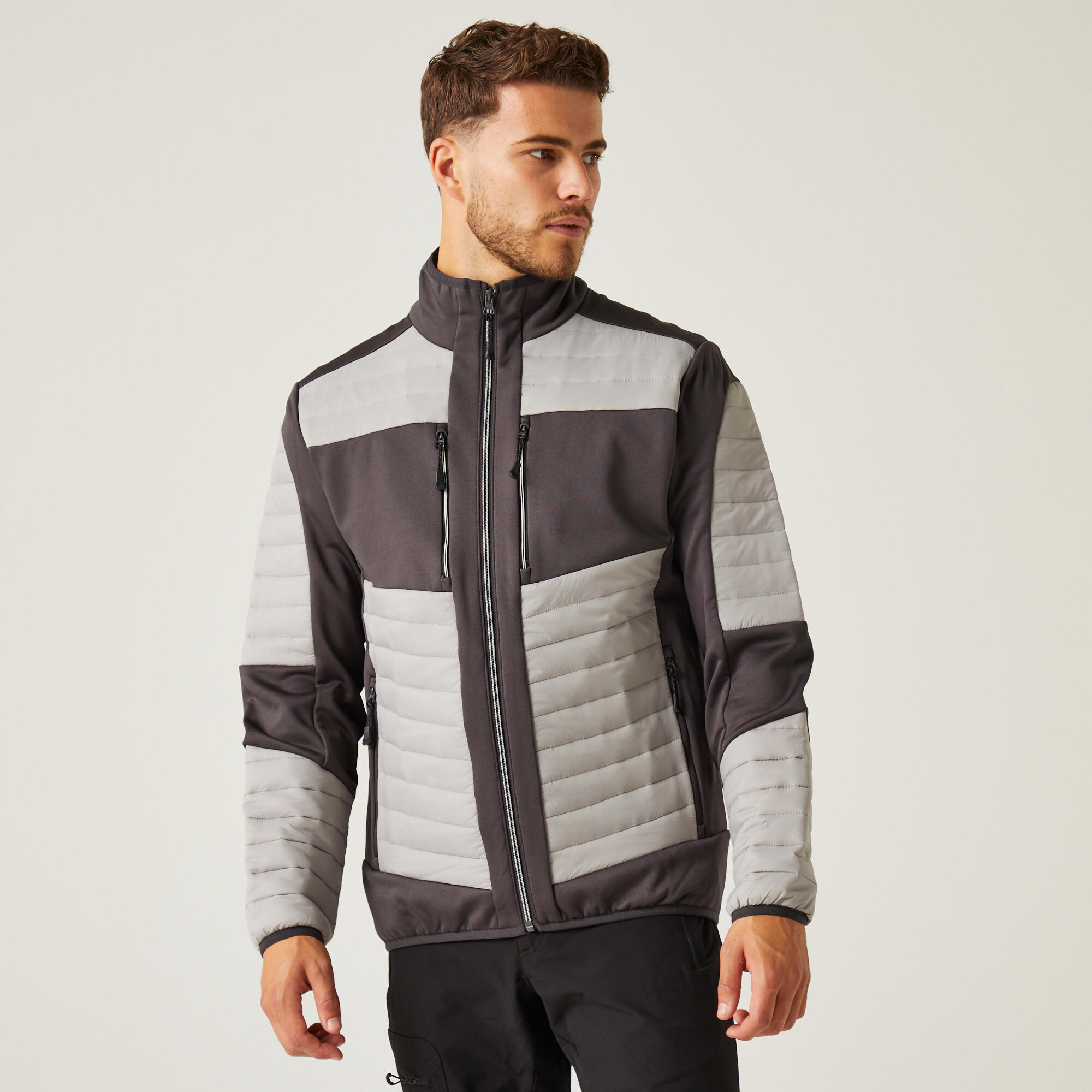 REGATTA Erwachsene Jacke - E-Volve Thermal Hybrid, grau und schwarz