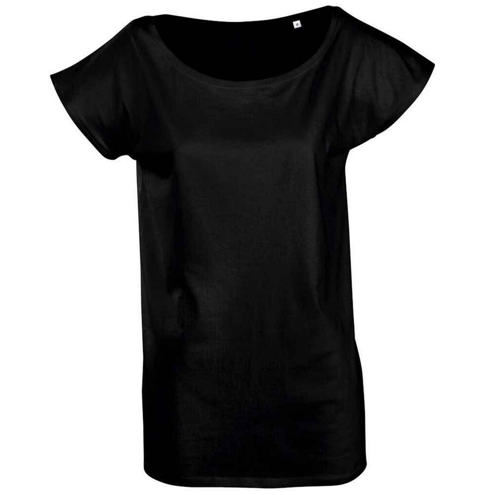 T-shirt marylin para senhora/senhora preto profundo
