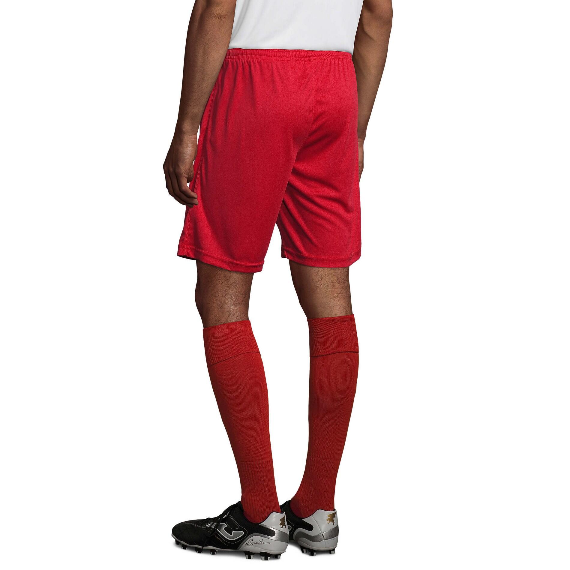 Pantaloncini Adulto Unisex SOLS Basic San Siro 2 Rosso 3/4