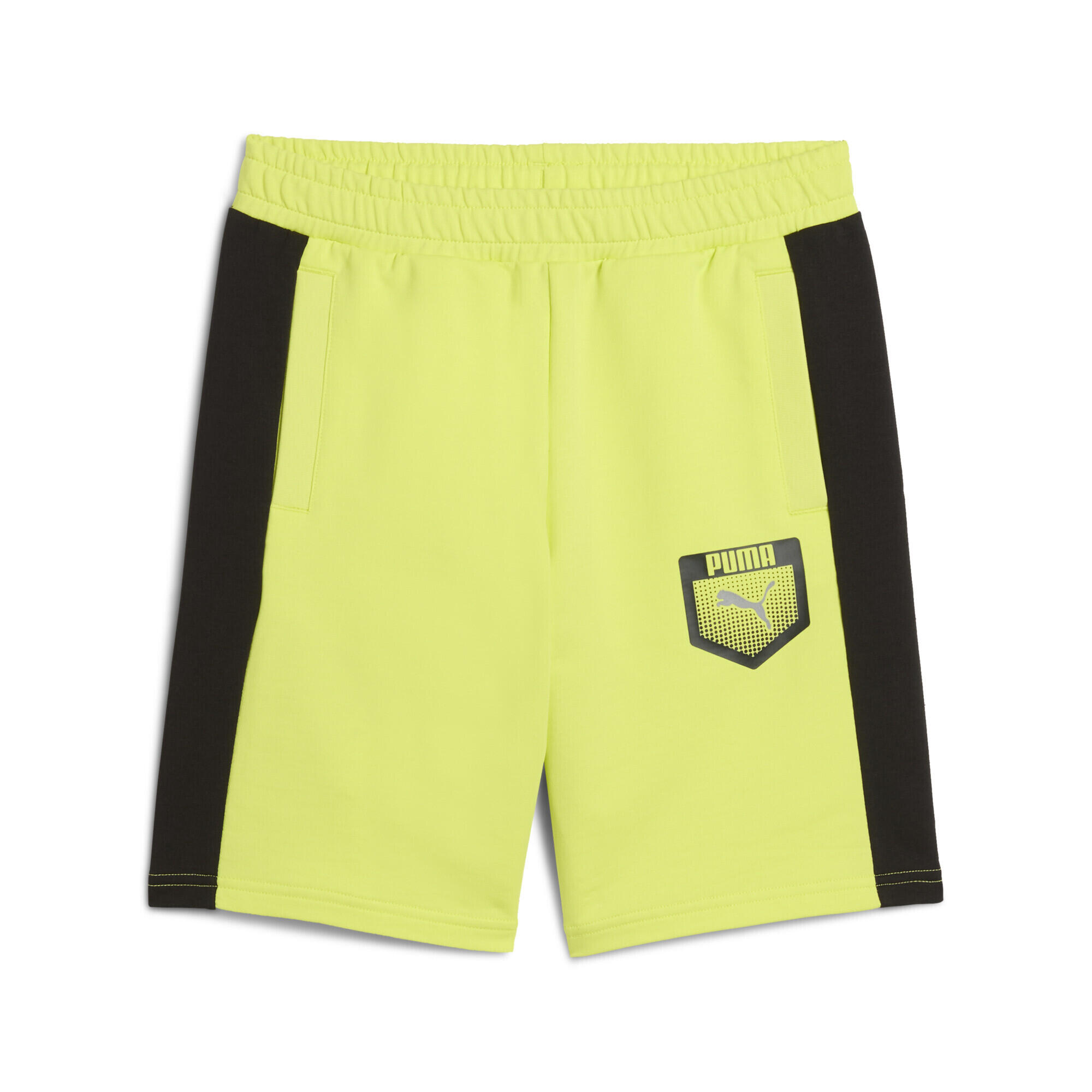 Puma - Short Molletonné À Motif Active Sports Enfant Et Adolescent Puma - Short - Jaune - 10 À 12 Ans - Decathlon
