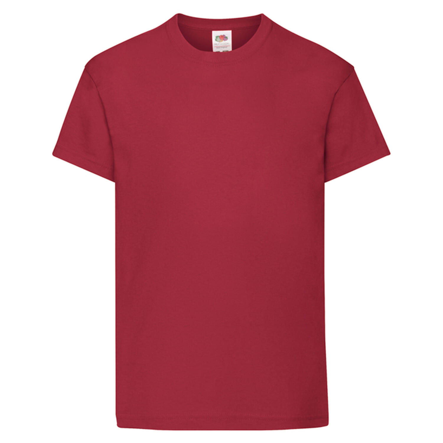 Fruit Of The Loom - Tshirt Original Enfant (rouge Orangé) - T-shirt Manches Courtes - Bordeaux|rouge -  4 À 6 Ans - Decathlon