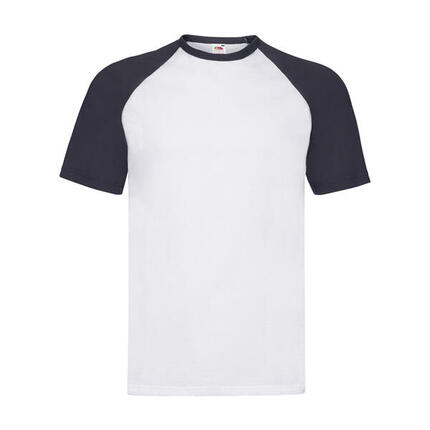 Tshirt Manches Courtes Baseball Homme (Blanc / Noir)