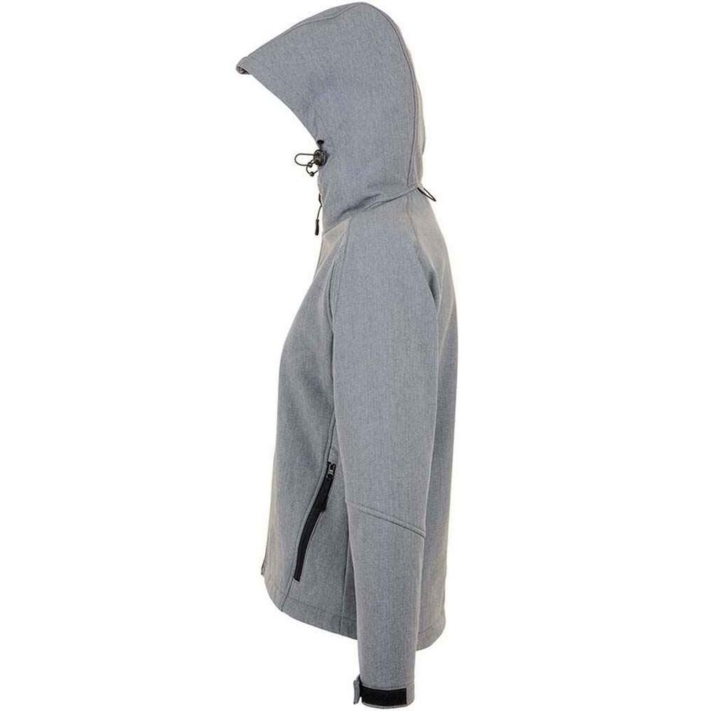 Womens/Ladies Replay Soft Shell Jacket (Grey Melange) 3/4